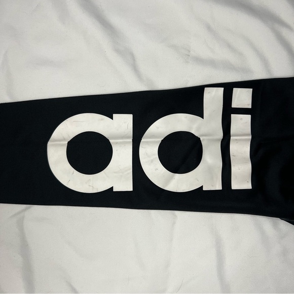 adidas Youth Unisex Track Jacket - Black/White, Size L (14) - Picture 8 of 12